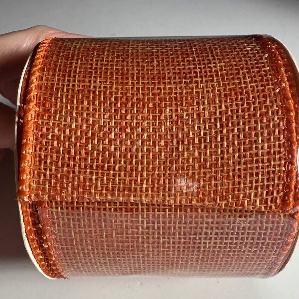 Orange Burlap Ribbon - Picture 3 of 4